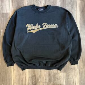 Vintage Wake Forest University Sweatshirt Men's Size XL Demon Deacons Black 90s